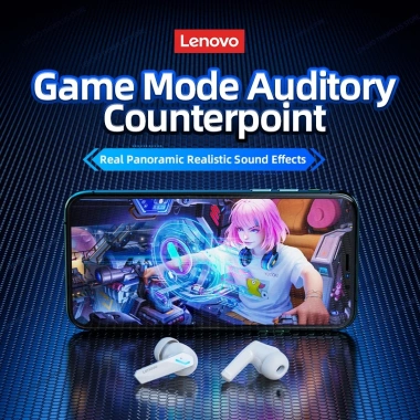 Tai nghe Lenovo GM2 Pro BT5.3 TWS RGB, Đèn âm thanh, Độ trễ thấp, Mic - 259.001₫ 4