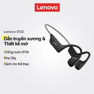 Tai nghe Lenovo S102 dẫn truyền xương, tai mở, chống nước IPX6, nhẹ 28g - giá chỉ 349.000