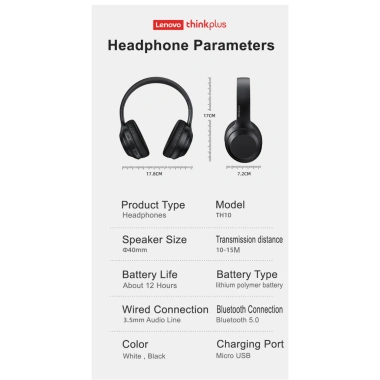Tai nghe Lenovo ThinkPlus TH10 Gaming - Thiết kế thời trang 4 màu, ôm tai chống ồn, chỉ 383.000₫