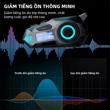 Tai nghe liên lạc xe máy Bluetooth K09 500m Music Share IPX8 40h pin HD Dynamic Light 25+Rider - Giá 432.000 VND 5