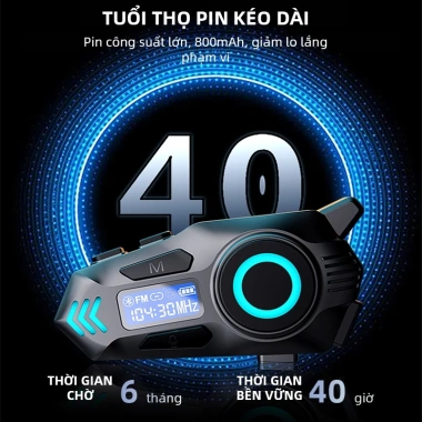 Tai nghe liên lạc xe máy Bluetooth K09 500m Music Share IPX8 40h pin HD Dynamic Light 25+Rider - Giá 432.000 VND 7