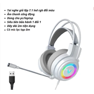 Tai nghe máy tính giả lập 7.1 full box LED RGB - âm thanh sống động, phù hợp laptop, game, giải trí, học tập - 159.000₫ 6 Tai nghe máy tính giả lập 7.1 full box LED RGB - âm thanh sống động, phù hợp laptop, game, giải trí, học tập - 159.000₫ 6