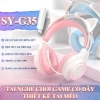 Tai Nghe Mèo SY-G35 Có Dây + Mic Đèn RGB Dễ Thương Chơi Game & Học Online - Giá 195k