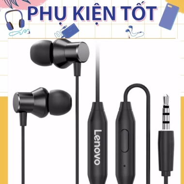 Tai nghe mic Lenovo HF130/TW130 jack 3.5mm, âm thanh sống động, giá chỉ 98.000đ - Dùng cho PC, laptop, điện thoại