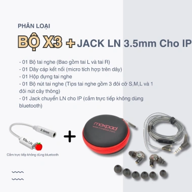 Tai nghe MOXPAD X3 Bass mạnh có mic chơi game FPS - Tai nghe anh Độ Mixi MixiGaming giá 169.999₫