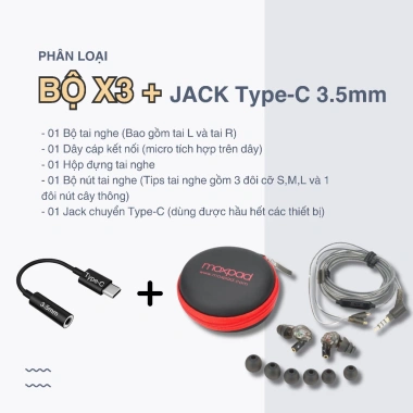 Tai nghe MOXPAD X3 Bass mạnh có mic chơi game FPS - Tai nghe anh Độ Mixi MixiGaming giá 169.999₫