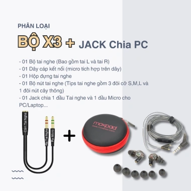 Tai nghe MOXPAD X3 Bass mạnh có mic chơi game FPS - Tai nghe anh Độ Mixi MixiGaming giá 169.999₫