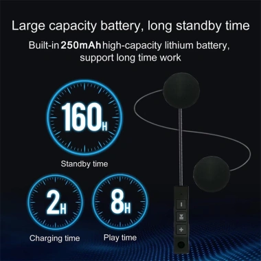 Tai nghe mũ bảo hiểm Bluetooth 5.0 không dây, chống nhiễu, rảnh tay cho xe máy 3 Tai nghe mũ bảo hiểm Bluetooth 5.0 không dây, chống nhiễu, rảnh tay cho xe máy 3