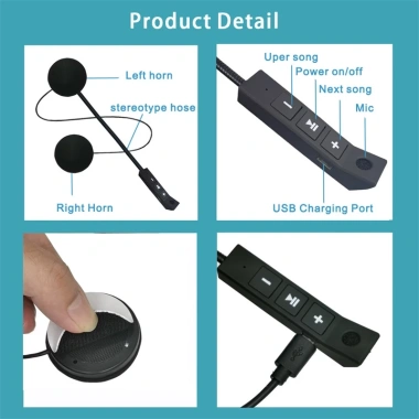 Tai nghe mũ bảo hiểm Bluetooth 5.0 không dây, chống nhiễu, rảnh tay cho xe máy