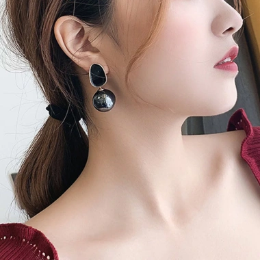 Tai nghe ngọc trai đen vintage - Trang sức lễ hội tiệc cưới, chỉ 33.330đ 2