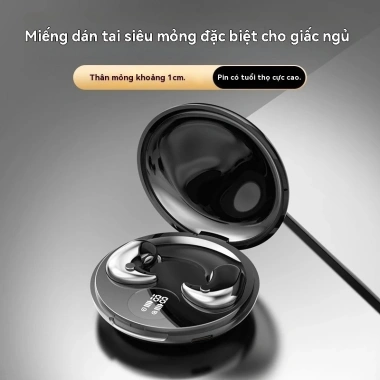 Tai nghe ngủ không dây Bluetooth vô hình, âm thanh HiFi, chống ồn, thoải mái như mây, giá 109.000₫
