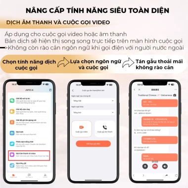 Tai Nghe Phiên Dịch 156 Ngôn Ngữ TV JM19 - ANC, IPX5, Màn Hình Cảm Ứng LED, Âm Thanh Sâu, Giá 599k 8
