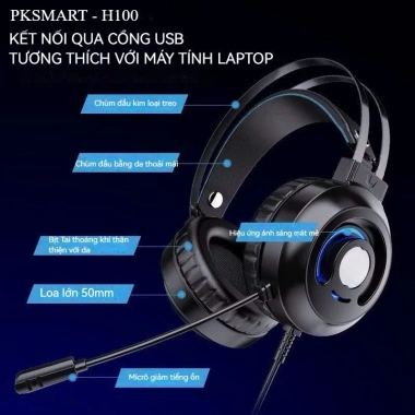 Tai nghe Q7 Gaming chụp tai, mic chống ồn, LED, dùng cho PC/Laptop – giá 179.000đ 9