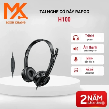 Tai Nghe Rapoo H100/H120 có dây và H200 không dây – Jack 3.5mm, USB, Bluetooth, giá 199k 4