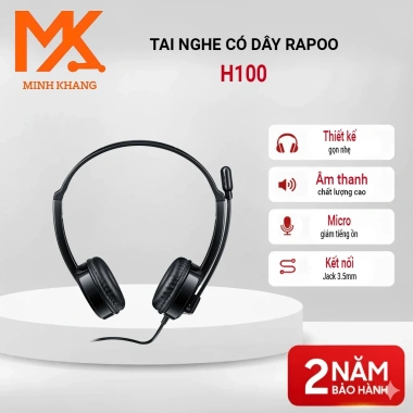 Tai Nghe Rapoo H100/H120 có dây và H200 không dây – Jack 3.5mm, USB, Bluetooth, giá 199k 5