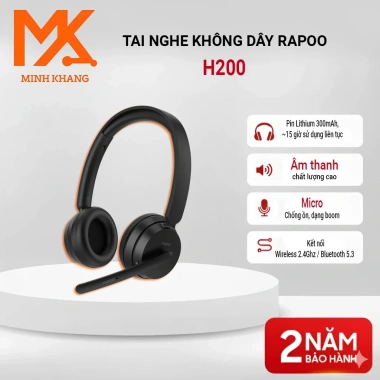 Tai Nghe Rapoo H100/H120 có dây và H200 không dây – Jack 3.5mm, USB, Bluetooth, giá 199k 8