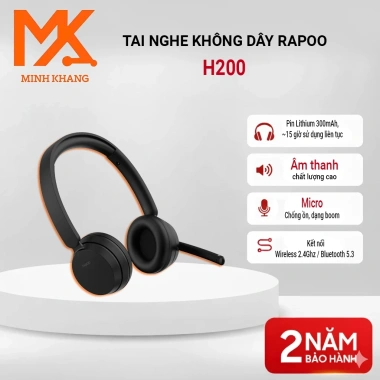 Tai Nghe Rapoo H100/H120 có dây và H200 không dây – Jack 3.5mm, USB, Bluetooth, giá 199k 9