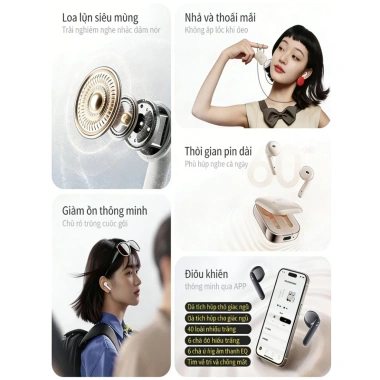 Tai nghe Soaiy MT1 – Pin 30h, Định vị chống mất, 40 tiếng ồn trắng giúp ngủ, Giá 280.000₫ 4