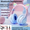 Tai nghe trẻ em không dây SPRISE BT618 tai mèo phát sáng, gập lại, HIFI, 10h pin, TF