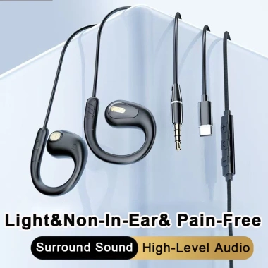 Tai nghe treo tai nhẹ, chất liệu mềm, nghe nhạc, học online, gọi video – Giá chỉ 136.999₫