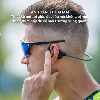 Tai Nghe Truyền Xương Mojawa Aerra Đen Bluetooth 5.2, Pin 8h, Chạy Bộ và Gym 4