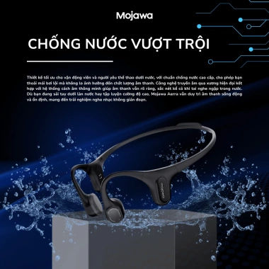Tai Nghe Truyền Xương Mojawa Aerra Đen Bluetooth 5.2, Pin 8h, Chạy Bộ và Gym 7