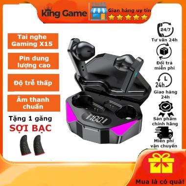 Tai nghe X15 không dây Bluetooth - Hiệu năng cao cho game & làm việc, BH, 140.000₫