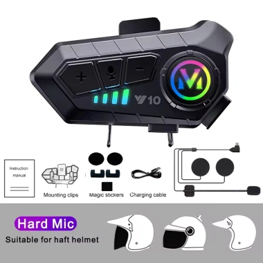 Tai nghe Y10 không dây Bluetooth cho mũ bảo hiểm giảm tiếng ồn HiFi chống nước mic stereo ổn định giá 284.350 VND