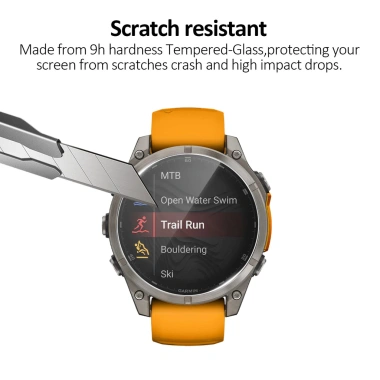 Tấm bảo vệ màn hình Garmin Fenix 8 43/47/53mm AMOLED - Kính cường lực năng lượng mặt trời, chống trầy xước 4