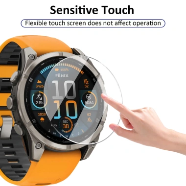 Tấm bảo vệ màn hình Garmin Fenix 8 43/47/53mm AMOLED - Kính cường lực năng lượng mặt trời, chống trầy xước 9