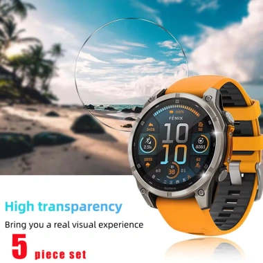 Tấm bảo vệ màn hình Garmin Fenix 8 43/47/53mm AMOLED - Kính cường lực năng lượng mặt trời, chống trầy xước 10