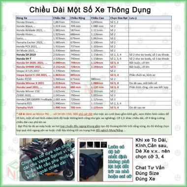 Tấm Bạt Áo Trùm Xe Máy Cao Cấp Dày Bền, Chống Quéo, Pô Nóng, Mát Nắng - Nhiều Màu, 153.6k 3