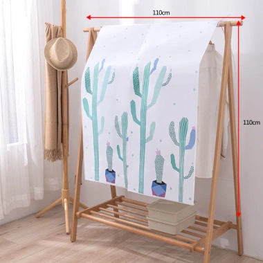 Tấm bạt PEVA 110x110cm trùm sào đồ treo quần áo, chống bụi, chống thấm nước Giá 49.000đ