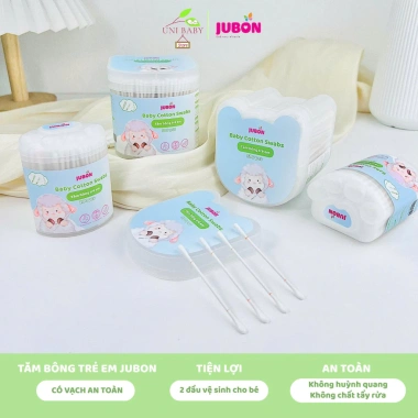 Tăm bông Jubon cho bé có vạch kẻ an toàn cho sơ sinh và trẻ nhỏ - Giá chỉ 19.600₫