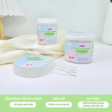 Tăm bông Jubon cho bé có vạch kẻ an toàn cho sơ sinh và trẻ nhỏ - Giá chỉ 19.600₫ 6