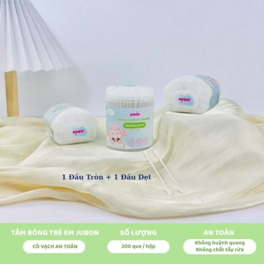 Tăm bông Jubon cho bé có vạch kẻ an toàn cho sơ sinh và trẻ nhỏ - Giá chỉ 19.600₫ 7