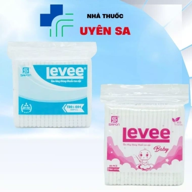 Tăm Bông LEVEE 100% Bông Tự Nhiên - Vệ Sinh Tai Mũi Ngọa Tai, Túi 90 & 80 Que, Người Lớn Trẻ Em, Giá Chỉ 7.000 VND