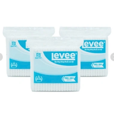 Tăm Bông LEVEE 100% Bông Tự Nhiên - Vệ Sinh Tai Mũi Ngọa Tai, Túi 90 & 80 Que, Người Lớn Trẻ Em, Giá Chỉ 7.000 VND 2