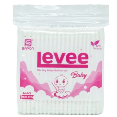 Tăm Bông LEVEE 100% Bông Tự Nhiên - Vệ Sinh Tai Mũi Ngọa Tai, Túi 90 & 80 Que, Người Lớn Trẻ Em, Giá Chỉ 7.000 VND 8