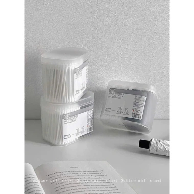Tăm Bông Ngoáy Tai 2 Đầu Gỗ Thân Thiện Môi Trường, Hộp 300 Que Thiết Kế Mới Lạ - 49.000