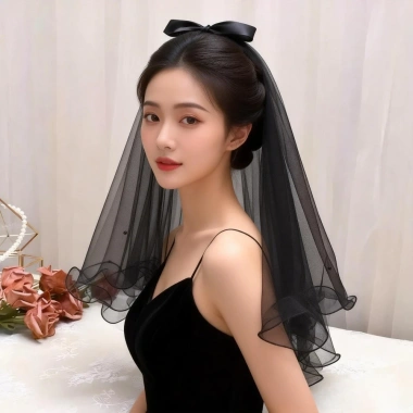 Tấm che mặt đen nhiều lớp ngọc trai sang trọng cho cô dâu chụp ảnh đám cưới - Giá ưu đãi 44,416₫ 6 Tấm che mặt đen nhiều lớp ngọc trai sang trọng cho cô dâu chụp ảnh đám cưới - Giá ưu đãi 44,416₫ 6