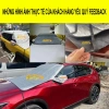 Tấm Che Nắng Kính Lái Ô Tô Cao Cấp 4 Lớp Tráng Bạc, 9 Nam Châm, 4 Dây Đai, Tai Gương Phản Quang - 162k 9