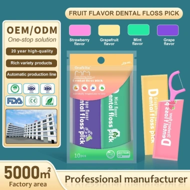 Tăm chỉ nha khoa cao cấp 100 tăm hương trái cây, hộp 100, giảm giá 25.000 VND 3
