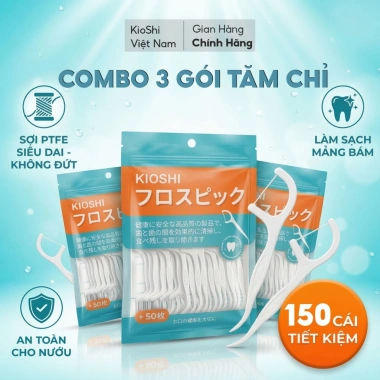 Tăm chỉ nha khoa cao cấp KIOSHI - ISO an toàn, chuẩn chính hãng, giảm giá 22.000₫ (giá gốc 26.840₫) 2 Tăm chỉ nha khoa cao cấp KIOSHI - ISO an toàn, chuẩn chính hãng, giảm giá 22.000₫ (giá gốc 26.840₫) 2