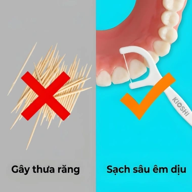Tăm chỉ nha khoa cao cấp KIOSHI - ISO an toàn, chuẩn chính hãng, giảm giá 22.000₫ (giá gốc 26.840₫)