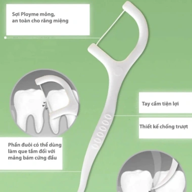 Tăm chỉ nha khoa tiệt trùng, vệ sinh kẽ răng chân nướu - Hộp 50 cây 10.000₫