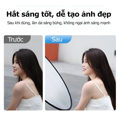 Tấm Hắt Sáng 2in1 Tròn 30/60/80cm - Chụp Ảnh Chuyên Nghiệp, Giá 18.100 VND 2
