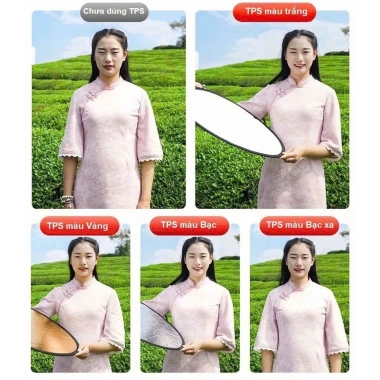 Tấm Hắt Sáng 2in1 Tròn KT 30-60-80-110cm Bạt Phản Quang Chụp Ảnh Quay Phim Studio