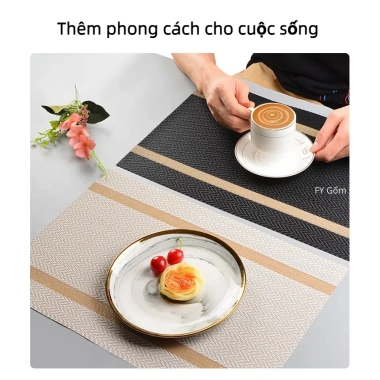 Tấm lót bàn ăn PVC cách nhiệt, có thể giặt, thẩm mỹ sang trọng, không thấm nước – Bền bỉ, 12.449₫ 8