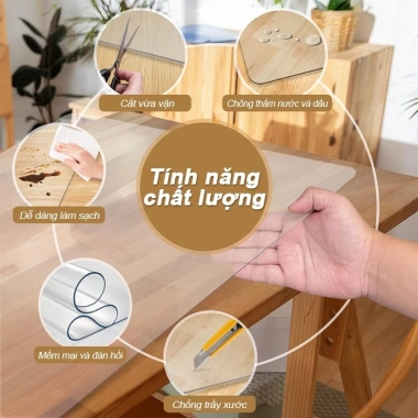 Tấm Lót Bàn PVC Mờ Chống Thấm, Dày Dặn, Dễ Lau Chùi – Nhiều Kích Thước, Giá Ưu Đãi 4